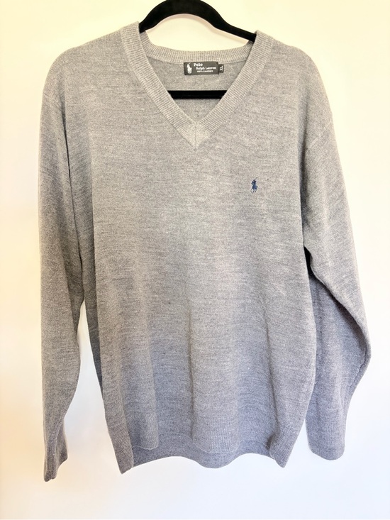 Polo Ralph Lauren Other - Polo by Ralph Lauren Light Gray V-Neck Sweater 100% Cashmere XL